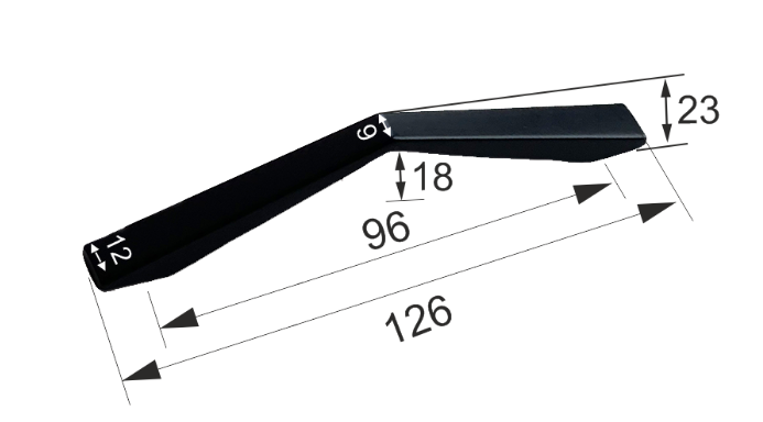 Ручка 0002 (96) Черный матовый в Магнитогорске - изображение 1