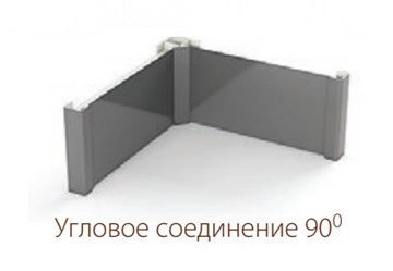 Соединение 90 гр. для цоколя H=150, цвет белый в Челябинске