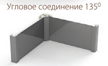 Угловое соединение 135 гр. для цоколя, цвет белый в Челябинске