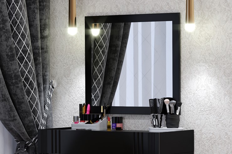 Зеркало в спальню Марсель (Черное) в Челябинске - изображение 2