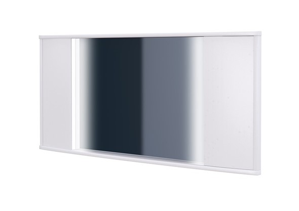 Зеркало настенное Vittoria с подсветкой, Экокожа (Белый) в Миассе - изображение