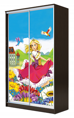 Шкаф 2-дверный ХИТ 24-4-17-77-11, Принцесса, венге в Челябинске - изображение
