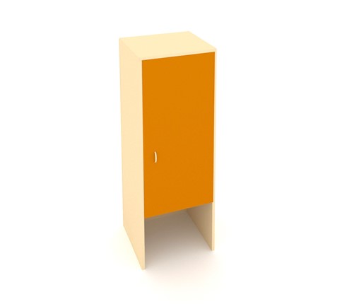 Шкаф детский ДП-2 Беж + Оранжевый в Миассе - изображение