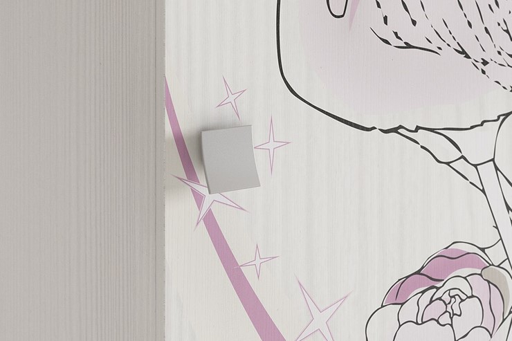 Детский одностворчатый шкаф Фэнтези с ящиками, белый рамух в Миассе - изображение 2