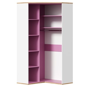 Детский угловой шкаф Урбан 528.060, белый/розовый в Златоусте - предосмотр 3