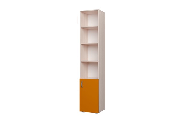 Детский шкаф 400 1Д Млечный дуб, Оранжевый в Миассе - изображение