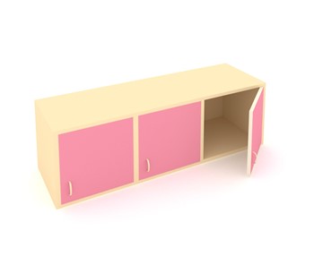 Распашной шкаф детский ШГ-3Б Беж + Розовый в Златоусте