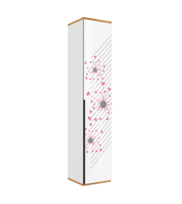 Шкаф одностворчатый Урбан 528.040, белый/розовый в Копейске