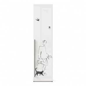 Одностворчатый шкаф Джоли Тип 1 ЛД 535.010, Серый шелк в Челябинске - предосмотр 1
