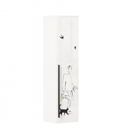 Одностворчатый шкаф Джоли Тип 1 ЛД 535.010, Серый шелк в Челябинске - изображение
