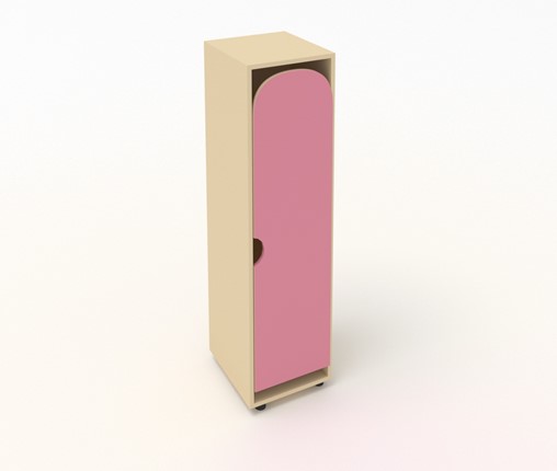 Шкаф-пенал детский ШГ1 Беж + Розовый в Копейске - изображение
