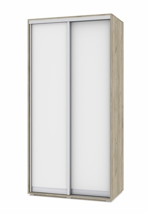 Шкаф 2-х створчатый О41, Серый дуб - Белый в Златоусте - изображение