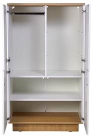Шкаф четырехдверный Polini kids Ameli 4005 2 секции, белый-натуральный, серия AMELI в Миассе - предосмотр 2