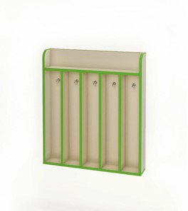 Вешалка для полотенец настенная ВЕШ-5 - Азбука (Зеленый) в Миассе