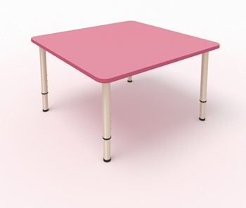 Детский стол 4-местный 80х80 ЛДСП Розовый в Копейске