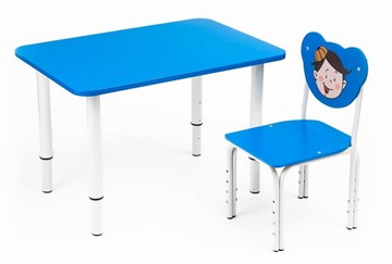 Растущий стол Кузя (Синий,Серый) в Копейске - предосмотр 1