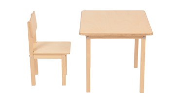 Детский стол и стул POLINI Kids Simple 105 S Натуральный в Магнитогорске