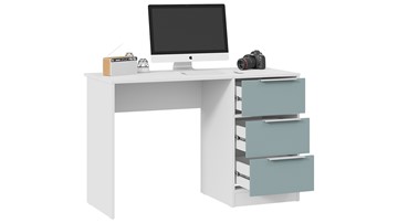 Письменный стол Марли Тип 1 (Белый/Серо-голубой) в Златоусте - предосмотр 1