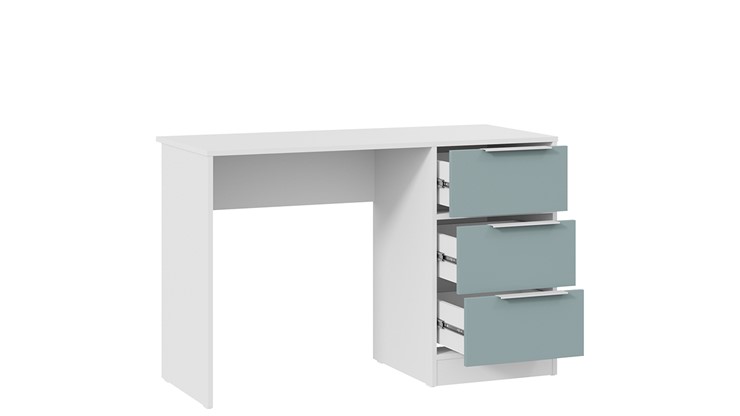 Письменный стол Марли Тип 1 (Белый/Серо-голубой) в Магнитогорске - изображение 3