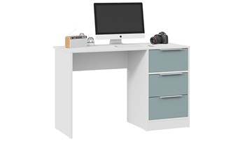 Письменный стол ТриЯ Марли Тип 1 (Белый/Серо-голубой) в Миассе