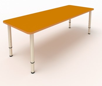 Детский стол 2-местный  (по одну сторону столешн.) СДО-2 (0-3) оранжевый в Златоусте