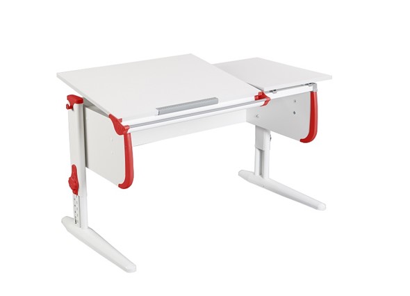 Растущий стол 1/75-40 (СУТ.25) белый/белый/Красный в Миассе - изображение