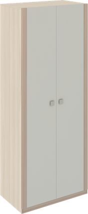 Шкаф двухстворчатый Глэдис М22 (Шимо светлый/Белый текстурный) в Челябинске - изображение