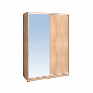 Шкаф 2-х дверный 1600 Домашний Зеркало/ЛДСП, Дуб Сонома в Златоусте