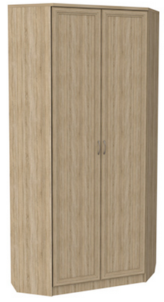 Распашной шкаф 401 угловой со штангой, цвет Дуб Сонома в Челябинске - изображение