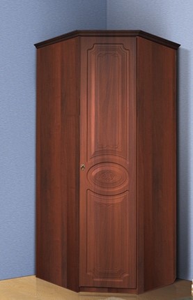 Распашной шкаф угловой Ивушка-5, цвет Итальянский орех в Златоусте - изображение