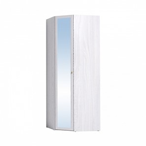 Распашной шкаф угловой Sherlock 63+ фасад зеркало, Ясень Анкор светлый в Магнитогорске
