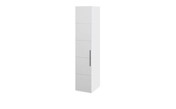 Шкаф Наоми с зеркальной дверью левый, цвет Белый глянец СМ-208.07.02 L в Миассе - предосмотр