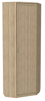 Распашной шкаф 402 угловой со штангой, цвет Дуб Сонома в Магнитогорске - изображение