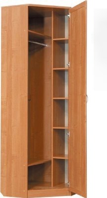 Распашной шкаф 402 угловой со штангой, цвет Венге в Миассе - изображение 1