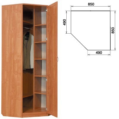 Распашной шкаф 400 угловой, цвет Дуб Сонома в Миассе - изображение 1
