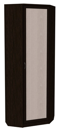 Распашной шкаф 402 угловой со штангой, цвет Венге в Миассе - изображение