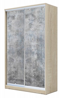 Шкаф 2-х дверный Хит-22-12-77-22, 2200х1200х620, Бетон Дуб сонома в Копейске - изображение