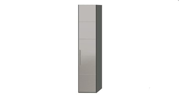 Шкаф Наоми с зеркальной дверью правый, цвет Фон серый, Джут  СМ-208.07.02 R в Миассе - предосмотр