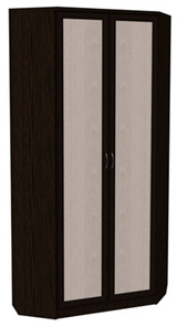 Распашной шкаф 401 угловой со штангой, цвет Венге в Магнитогорске - предосмотр