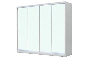 Шкаф 4-х дверный ХИТ 24-4-24/2-8888, с матовым стеклом, Белый в Златоусте