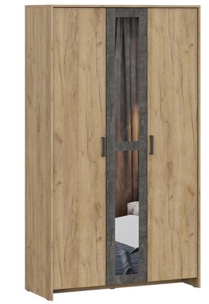 Шкаф 3х-дверный МСП-1, дуб золотой/камень темный в Челябинске - изображение