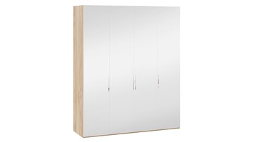 Шкаф для одежды Эмбер СМ-348.07.012 (Яблоня Беллуно/Белый глянец) в Копейске