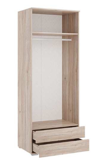 Шкаф двухдверный с ящиками Лайк 55.01, дуб мария/изумруд в Копейске - изображение 2