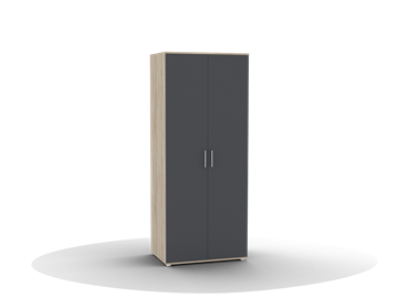 Распашной шкаф Silvia, ШО-02 (г), цвет фасада антрацит в Миассе - предосмотр