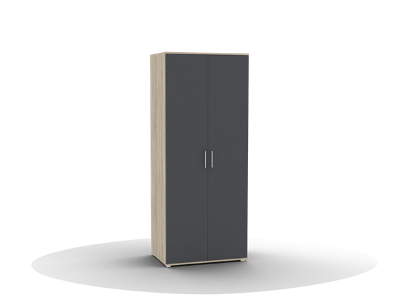 Распашной шкаф Silvia, ШО-02 (г), цвет фасада антрацит в Миассе - изображение