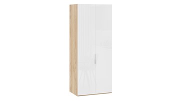 Шкаф для одежды Эмбер СМ-348.07.003 (Яблоня Беллуно/Белый глянец) в Челябинске - предосмотр