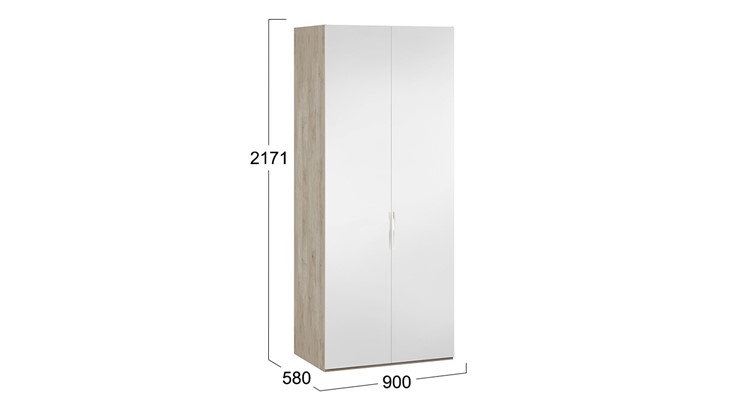 Шкаф для одежды Эмбер СМ-348.07.004 (Баттл Рок/Серый глянец) в Челябинске - изображение 1