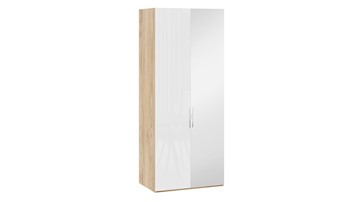Шкаф для одежды Эмбер СМ-348.07.005 R (Яблоня Беллуно/Белый глянец) в Магнитогорске