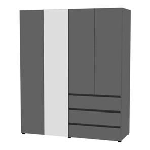 Шкаф 4-х дверный Erik H332_M (Графит) в Миассе
