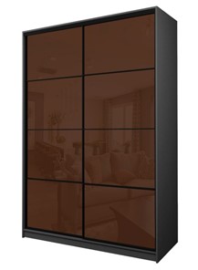 Шкаф 2-х дверный MAX МШ-27-6-16-22, Профиль Черный/Цвет Графит/Oraclal шоколад в Челябинске
